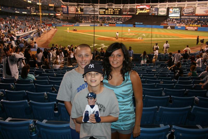 Cody, Mackenzie and Cousin Nate at Yankee Stadium July, 2009